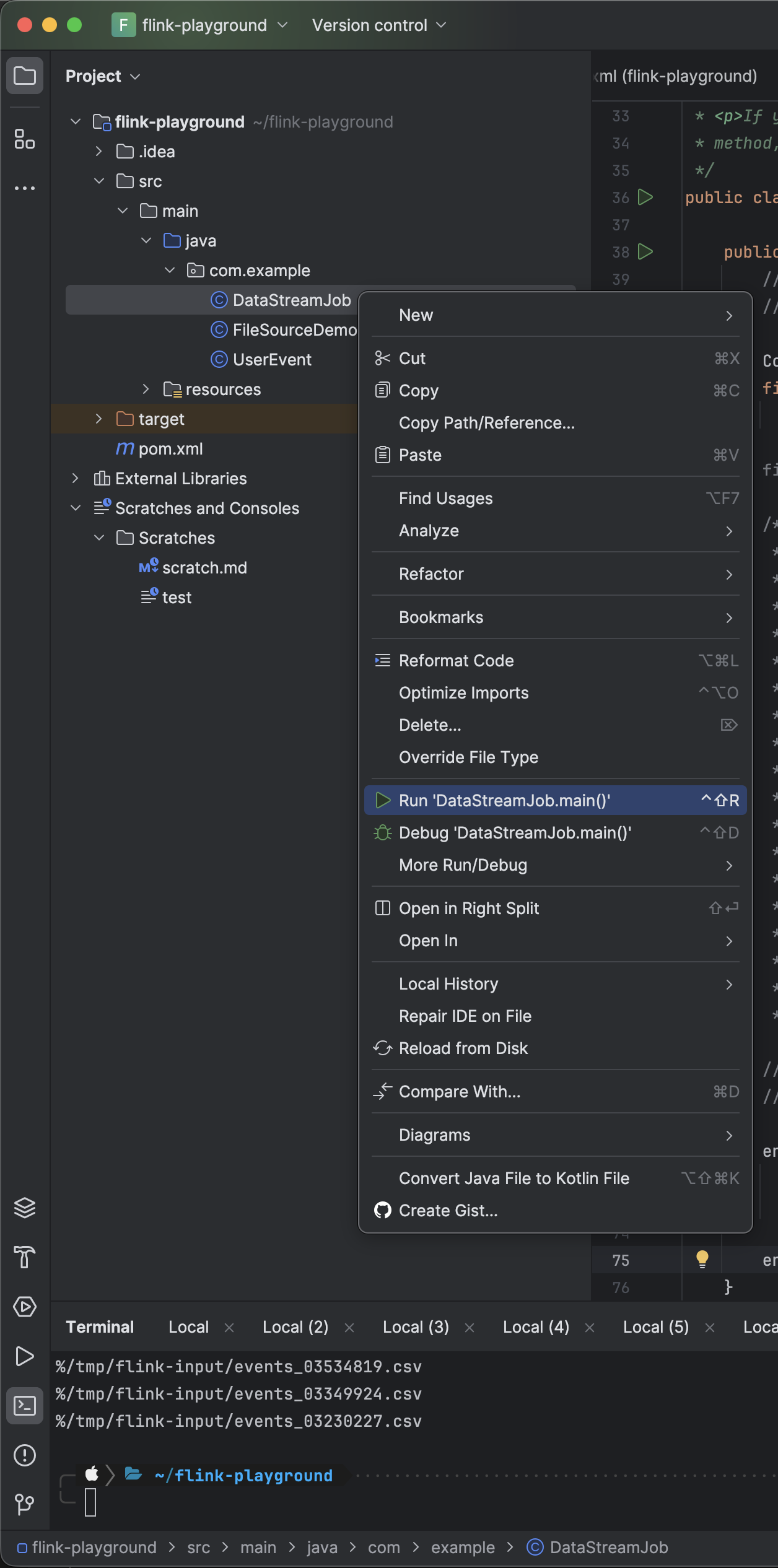 IntelliJ Play button